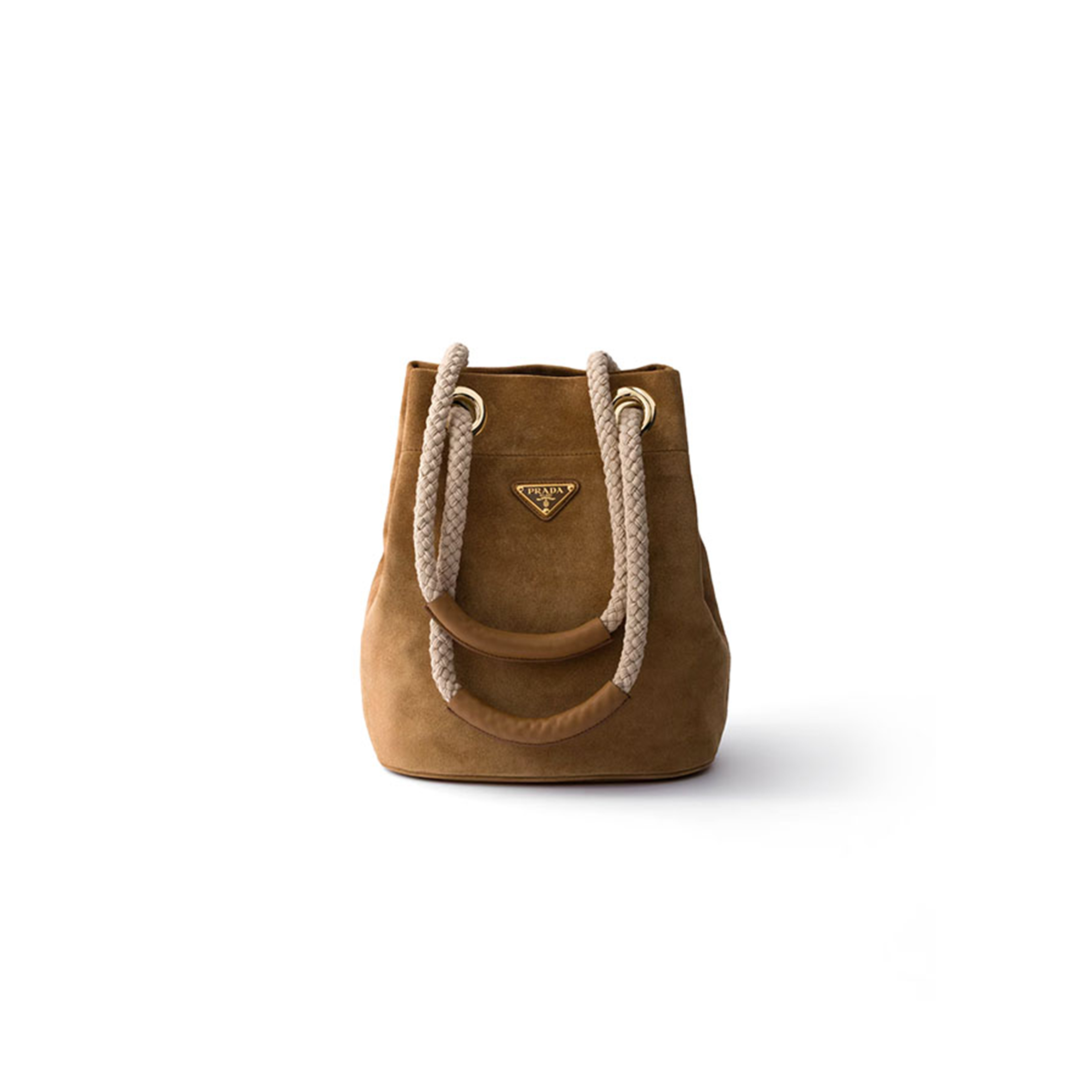 Pra*a small mariner suede bucket bag 1be082 (28*23.5*16.5cm)